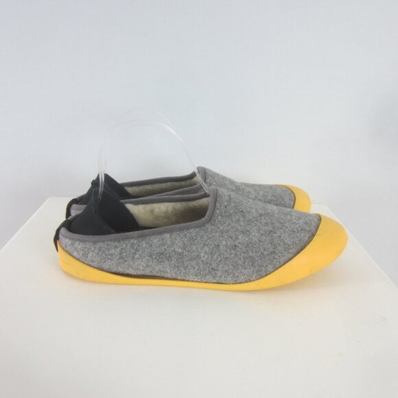 Mahabis Curve Womens 8.5 - 9 Gray Yellow Wool Slip On Shoe Slippers EU 40 - Picture 4 of 9